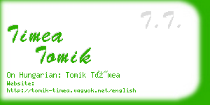 timea tomik business card